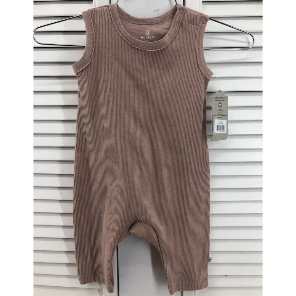 Honest Company Size 3-6M Nwt Pink Ribbed Coverall